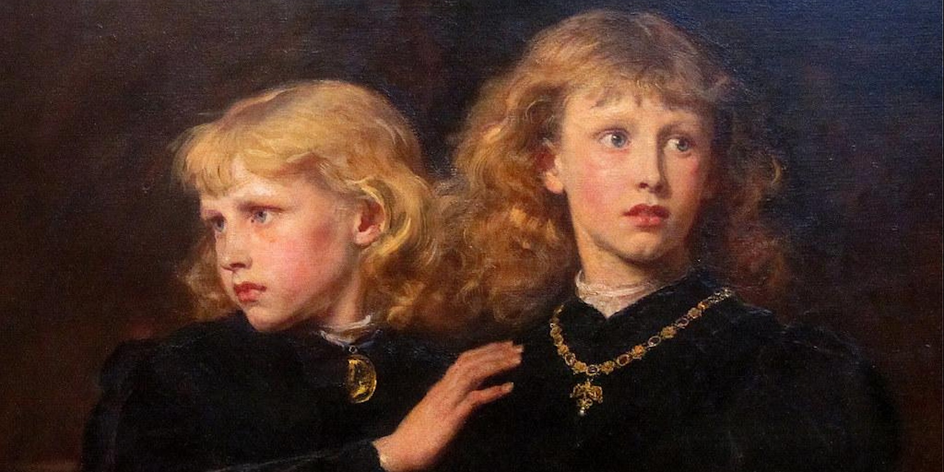 This painting is The Two Princes Edward and Richard in the Tower, 1483 painted by Sir John Everett Millais in 1878